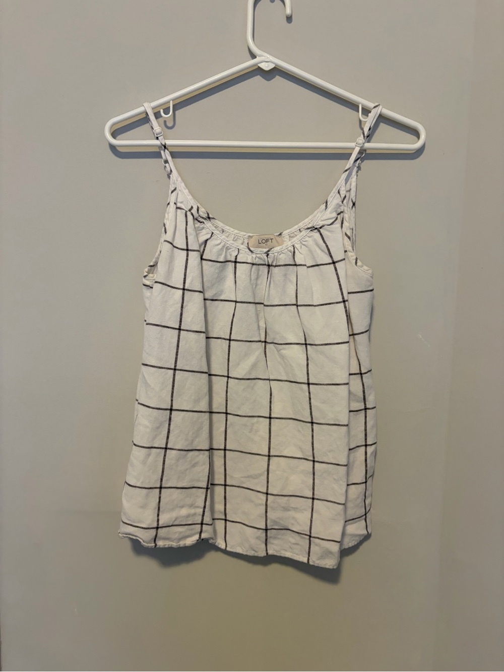 LOFT Grid Check Tank Top Size Medium